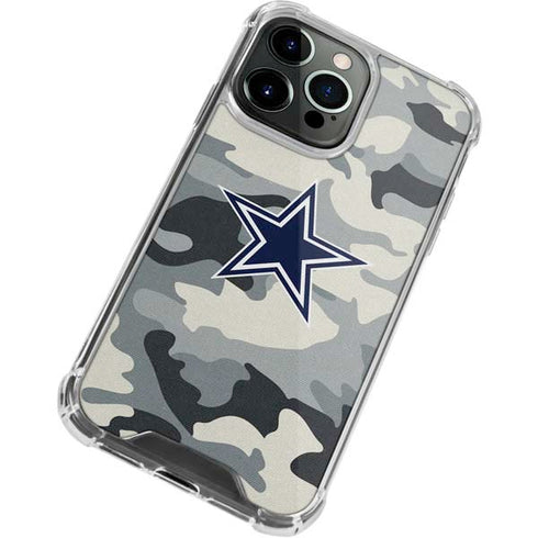 NFL Dallas Cowboys Camo iPhone 13 Pro Clear Case