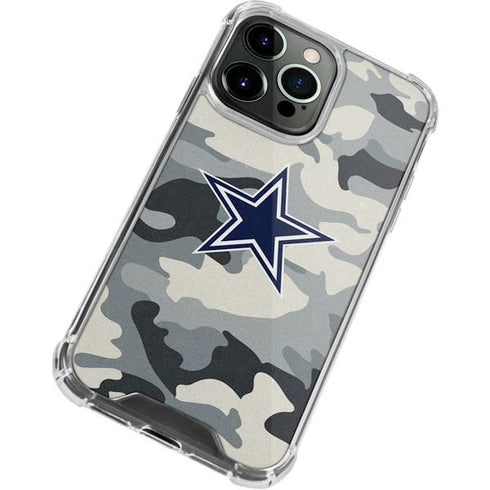 NFL Dallas Cowboys Camo iPhone 14 Pro Clear Case