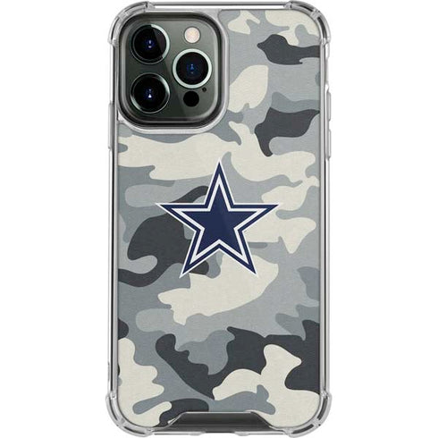 NFL Dallas Cowboys Camo iPhone 14 Pro Max Clear Case