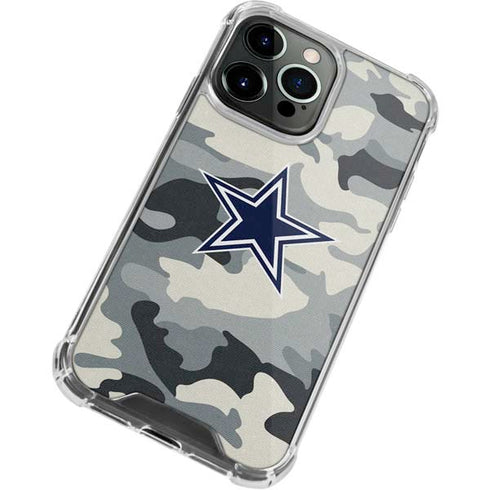 NFL Dallas Cowboys Camo iPhone 14 Pro Max Clear Case