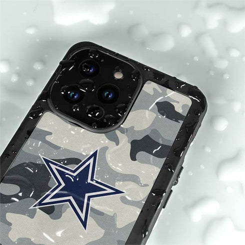 NFL Dallas Cowboys Camo iPhone 14 Pro Waterproof Case