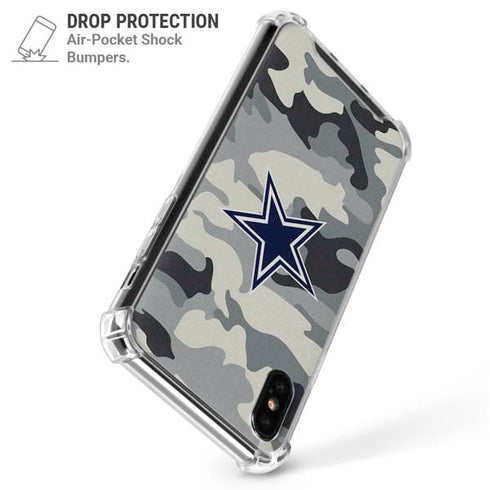 NFL Dallas Cowboys Camo iPhone XS Max Clear Case