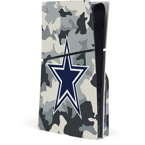 NFL Dallas Cowboys Camo PS5 Slim Disk Console Skin