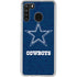 NFL Dallas Cowboys Distressed Galaxy A21 Clear Case