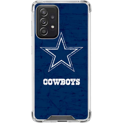 NFL Dallas Cowboys Distressed Galaxy A52 5G Clear Case