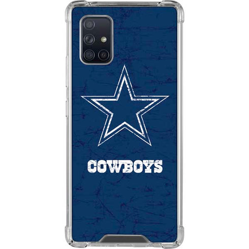 NFL Dallas Cowboys Distressed Galaxy A71 5G Clear Case