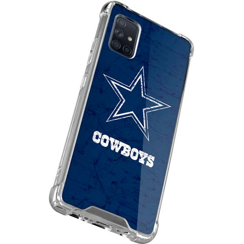 NFL Dallas Cowboys Distressed Galaxy A71 5G Clear Case