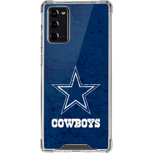 NFL Dallas Cowboys Distressed Galaxy Note20 5G Clear Case