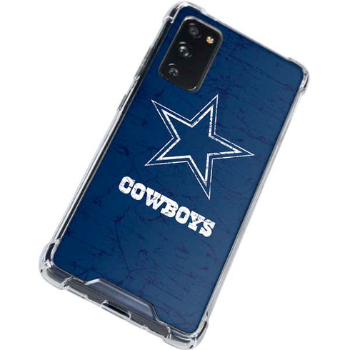 NFL Dallas Cowboys Distressed Galaxy S20 FE Clear Case
