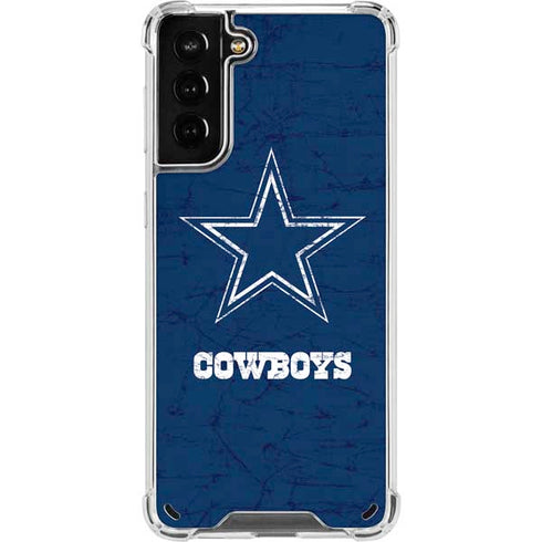 NFL Dallas Cowboys Distressed Galaxy S21 Plus 5G Clear Case