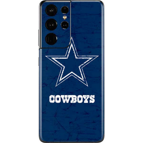 NFL Dallas Cowboys Distressed Galaxy S21 Ultra 5G Skin