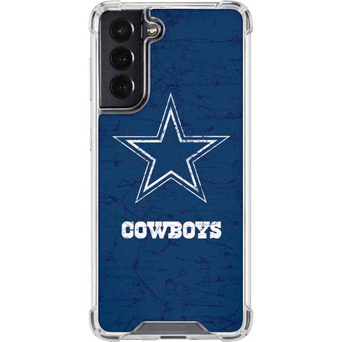 NFL Dallas Cowboys Distressed Galaxy S22 Clear Case