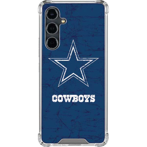 NFL Dallas Cowboys Distressed Galaxy S23 FE Clear Case