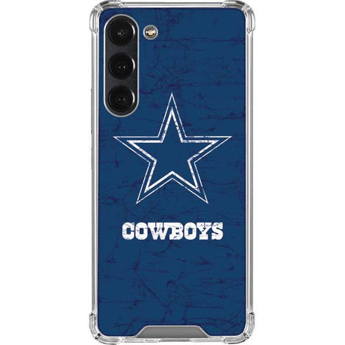 NFL Dallas Cowboys Distressed Galaxy S23 Plus Clear Case