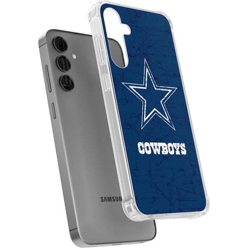 NFL Dallas Cowboys Distressed Galaxy S24 Plus Clear Case