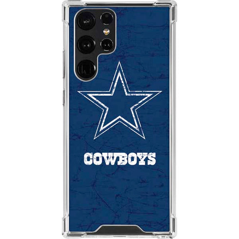 NFL Dallas Cowboys Distressed Galaxy S24 Ultra Clear Case