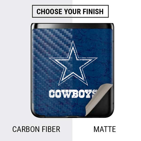 NFL Dallas Cowboys Distressed Galaxy Z Flip Skin
