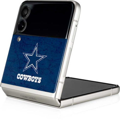 NFL Dallas Cowboys Distressed Galaxy Z Flip3 5G Skin