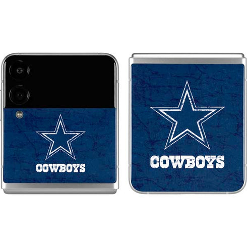 NFL Dallas Cowboys Distressed Galaxy Z Flip4 5G Skin