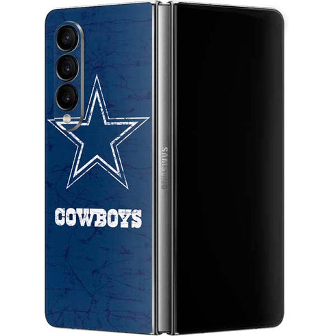 NFL Dallas Cowboys Distressed Galaxy Z Fold4 5G Skin