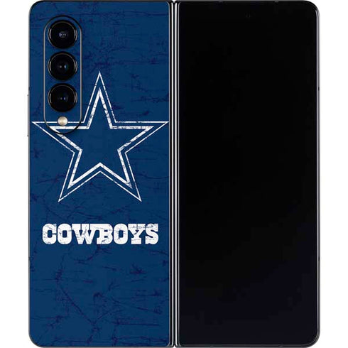 NFL Dallas Cowboys Distressed Galaxy Z Fold4 5G Skin