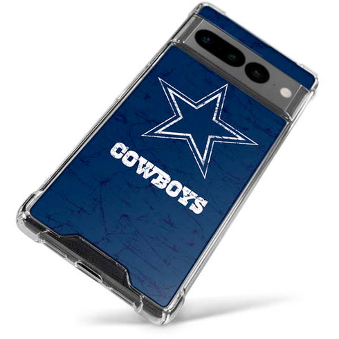 NFL Dallas Cowboys Distressed Google Pixel 7 Pro Clear Case