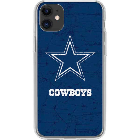 NFL Dallas Cowboys Distressed iPhone 11 Clear Case