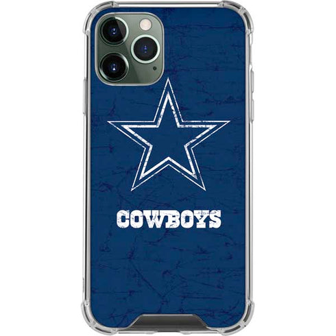 NFL Dallas Cowboys Distressed iPhone 12 Pro Clear Case