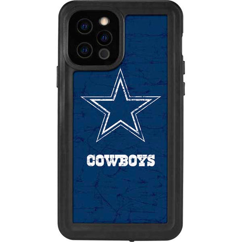 NFL Dallas Cowboys Distressed iPhone 12 Pro Waterproof Case