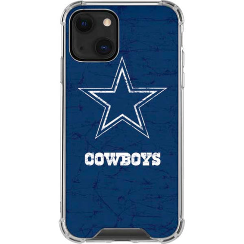 NFL Dallas Cowboys Distressed iPhone 13 Mini Clear Case