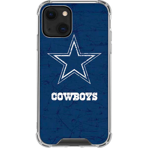 NFL Dallas Cowboys Distressed iPhone 15 Plus Clear Case