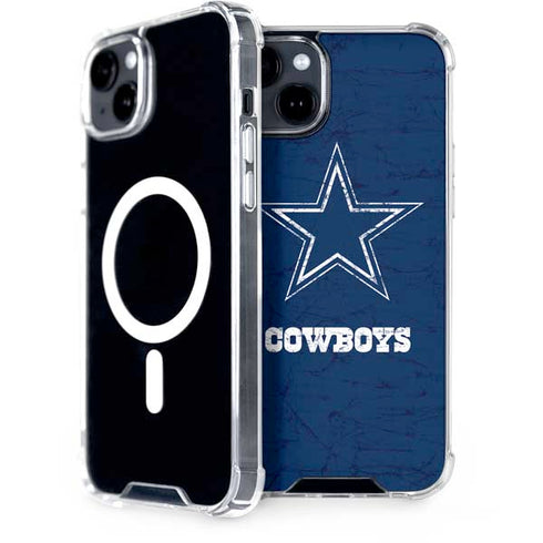 NFL Dallas Cowboys Distressed iPhone 15 Plus MagSafe Case