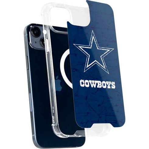 NFL Dallas Cowboys Distressed iPhone 15 Plus MagSafe Case