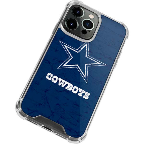 NFL Dallas Cowboys Distressed iPhone 15 Pro Clear Case