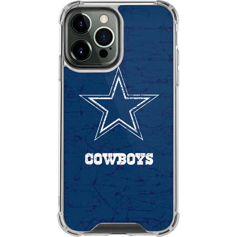 NFL Dallas Cowboys Distressed iPhone 14 Pro Max Clear Case