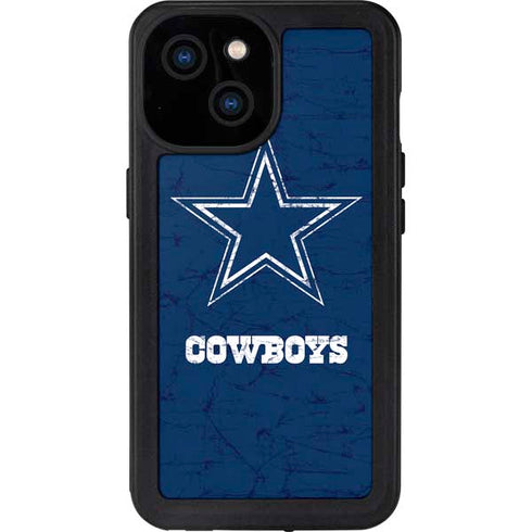 NFL Dallas Cowboys Distressed iPhone 15 Waterproof Case
