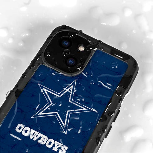 NFL Dallas Cowboys Distressed iPhone 15 Waterproof Case