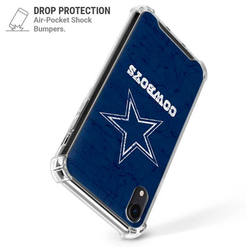 NFL Dallas Cowboys Distressed iPhone XR Clear Case