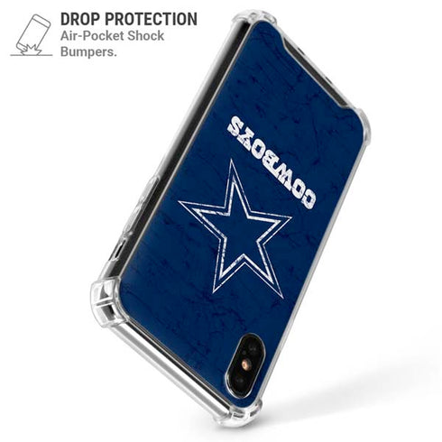 NFL Dallas Cowboys Distressed iPhone XS Max Clear Case
