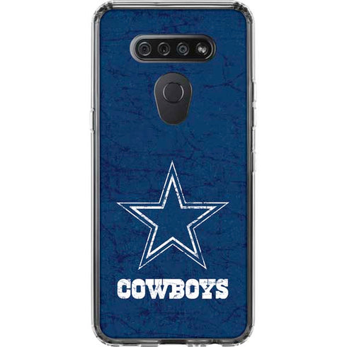 NFL Dallas Cowboys Distressed LG K51/Q51 Clear Case
