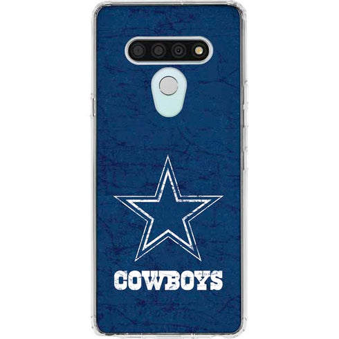 NFL Dallas Cowboys Distressed LG Stylo 6 Clear Case