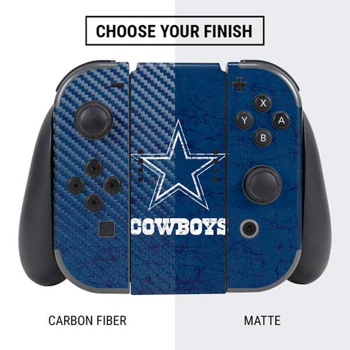 NFL Dallas Cowboys Distressed Nintendo Switch Bundle Skin