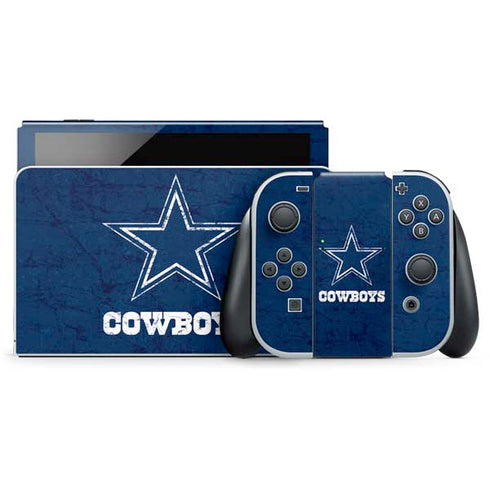 NFL Dallas Cowboys Distressed Nintendo Switch OLED (2021) Skin