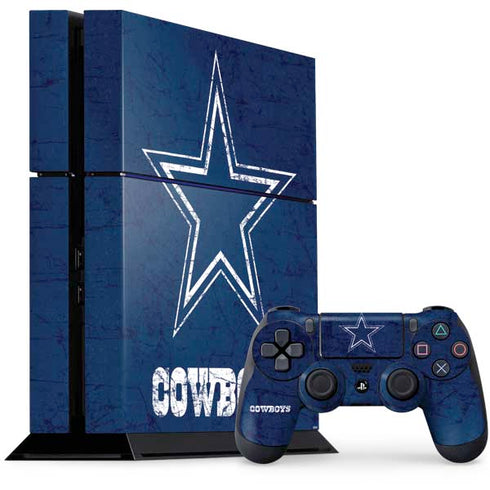 NFL Dallas Cowboys Distressed PS4 Console and Controller Bundle Skin