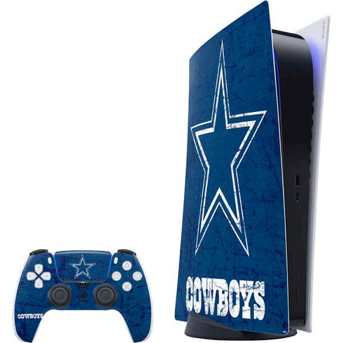 NFL Dallas Cowboys Distressed PS5 Digital Edition Bundle Skin