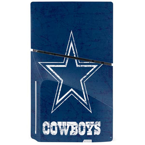 NFL Dallas Cowboys Distressed PS5 Slim Disk Bundle Skin