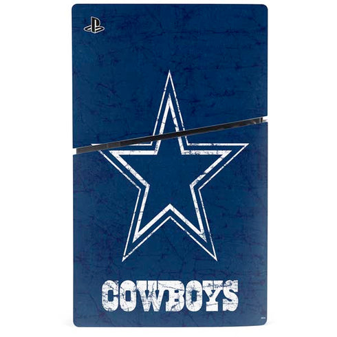 NFL Dallas Cowboys Distressed PS5 Slim Disk Console Skin