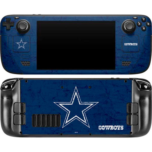 NFL Dallas Cowboys Distressed Steam Deck Handheld Gaming Computer Skin