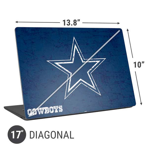 NFL Dallas Cowboys Distressed Universal Laptop 17in (13.8 x 10in) Skin