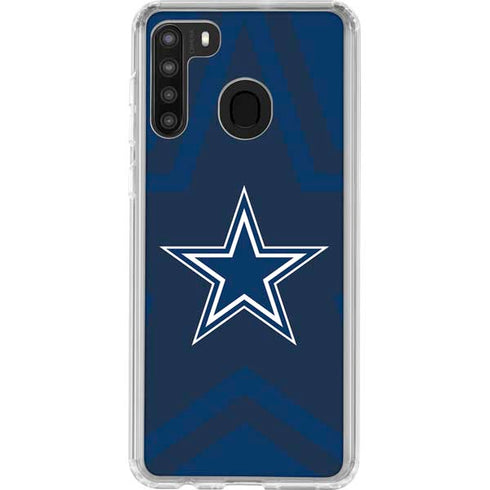 NFL Dallas Cowboys Double Vision Galaxy A21 Clear Case